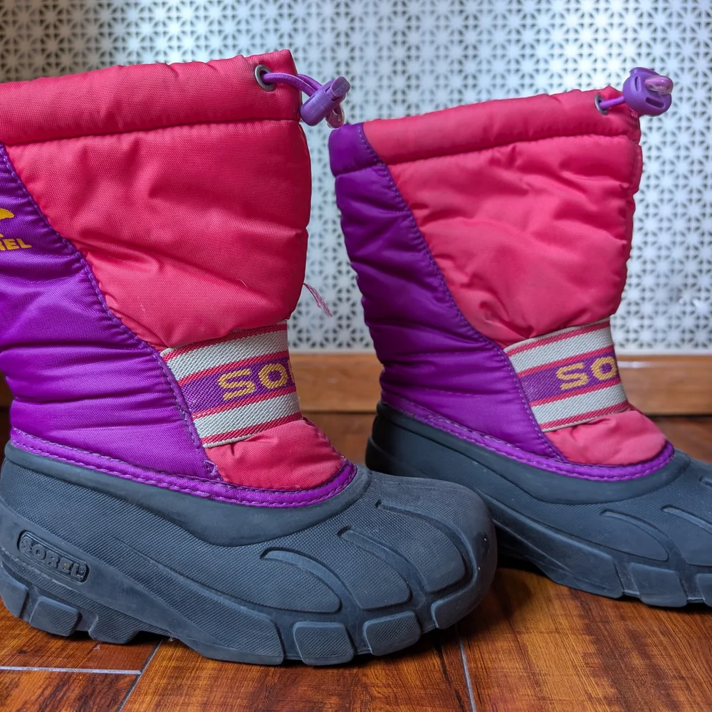 Sorel Pink and Purple Winter Boots - Picture 1 of 6